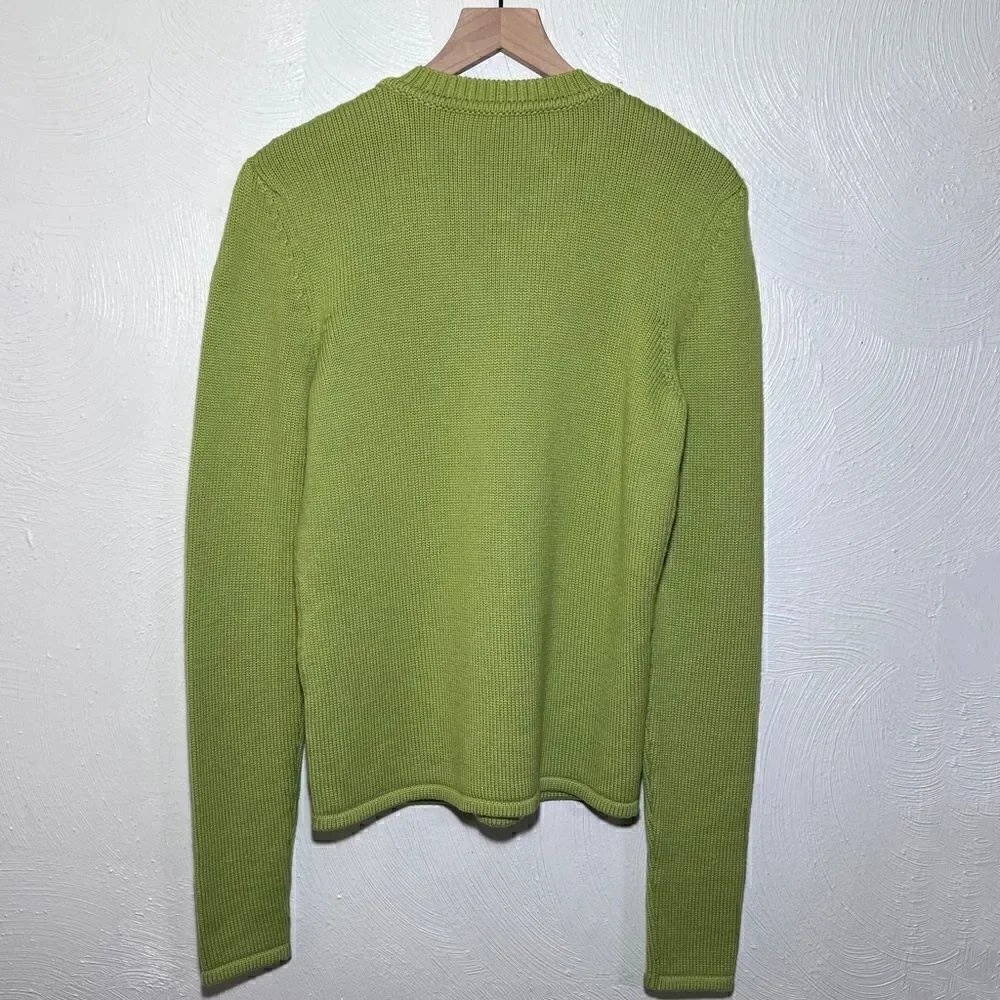 Bianca Saunders Tun Over Knit Jumper in Muted Lime
